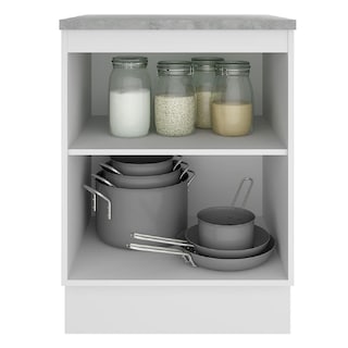 Foto 7 | Foto 7 | Mueble de Cocina Madesa G2460009GL Blanco 1 Puerta 60 cm
