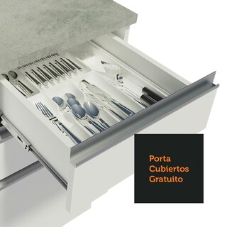 Foto 7 | Foto 7 | Mueble de Cocina Madesa Blanco 3 Cajones 2 Puertas 120 cm