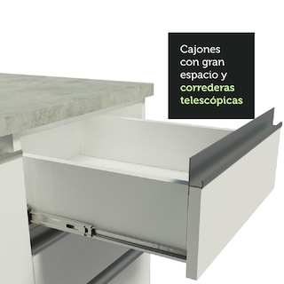 Foto 8 | Foto 8 | Mueble de Cocina Madesa Blanco 3 Cajones 2 Puertas 120 cm