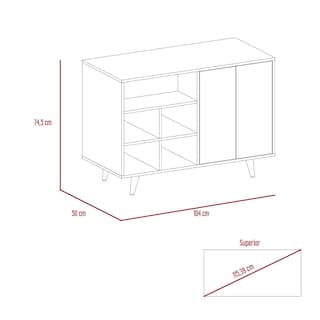 Foto 7 | Foto 7 | Mesa Auxiliar Zapatero Burdeos, Beige Y Blanco, Con Cuatro Puertas y Entrepaños Virtual Muebles