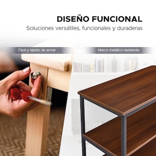 Foto 6 | Foto 6 | Centro de Entretenimiento Elly Decor Marrón 3 Niveles