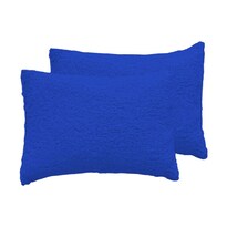 Almohada Borrega Concord 2 PZAS Estándar Poliéster Azul Rey