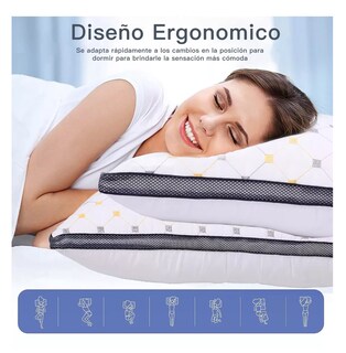Foto 5 | Foto 5 | Set 2 Almohadas Belug Fibra Transpirables Blancas