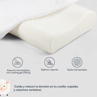 Foto 2 | Foto 2 | Almohada Ortopédica Cervical Memory Foam Viscoelástica King