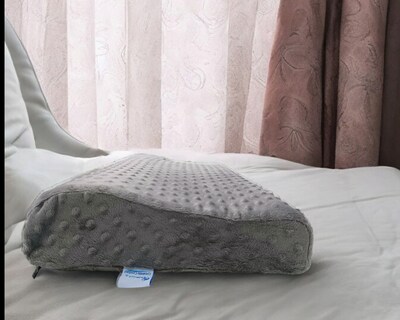 Foto 7 | Foto 7 | Almohada Cervical Para Descanso Lunics Tela Minky Color Gris Oxford