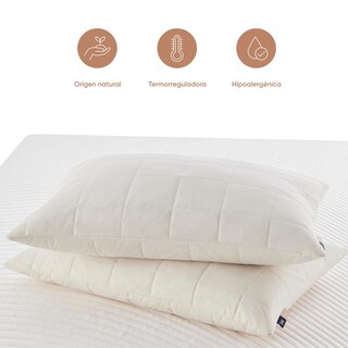 Foto 3 | Foto 3 | Almohada Luuna Origins Latex Hipoalergénica de Origen Natural Termorreguladora Latex Lana y Algodón King Size
