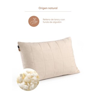 Foto 4 | Foto 4 | Almohada Luuna Origins Latex Hipoalergénica de Origen Natural Termorreguladora Latex Lana y Algodón King Size