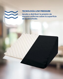 Foto 6 | Foto 6 | Dr Joohn Almohada Tipo Cuña Para Cama Basic Low Pressure Foam Ideal Para Dormir, Antirronquidos Y Antirreflujo Negro