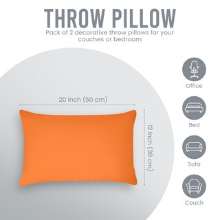 Foto 5 | Foto 5 | Almohadas Throw Pillows Utopia 2 Unidades Naranja - Venta Internacional