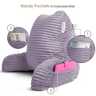 Foto 2 | Foto 2 | Cojín De Lectura Clara Clark Para Cama Adulto Con Respaldo Para Espalda, Color Morado - Venta Internacional.