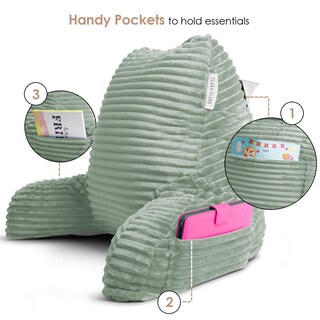 Foto 2 | Foto 2 | Cojín De Lectura Clara Clark Para Cama Adulto Con 3 Bolsillos - Venta Internacional.