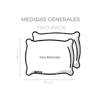 Foto 2 | Foto 2 | Almohadas 2 Pack Estándar Microfibra Media. Belug Blancos