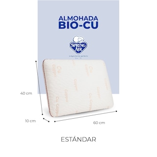 Foto 6 | Foto 6 | Almohada Bio Copper, Antimicrobiana, Hipoalergénica Y Transpirable . Alineación Perfecta Cuello Y Hombros Con Funda Removible Y