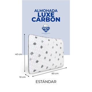 Foto 6 | Foto 6 | Almohada Luxe-carbón Almohada Reduce Estrés, Transpirable Y Reduce Olores. Funda Removible Y Lavable