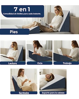 Foto 8 | Foto 8 | Dr Joohn Almohada Tipo Cuña Para Cama Ultra Confort Ideal Para Dormir, Antirronquidos Y Antirreflujo Blanco