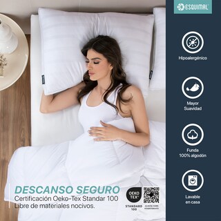 Foto 6 | Foto 6 | Paquete De 2 Almohadas Estándar 100% Algodón Esquimal Con Relleno Tipo Down, Fresca, Transpirable