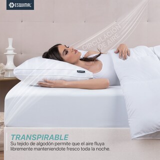 Foto 4 | Foto 4 | Paquete De 2 Almohadas King Size 100% Algodón Esquimal Con Relleno Tipo Down, Fresca, Transpirable