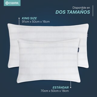 Foto 7 | Foto 7 | Paquete De 2 Almohadas King Size 100% Algodón Esquimal Con Relleno Tipo Down, Fresca, Transpirable