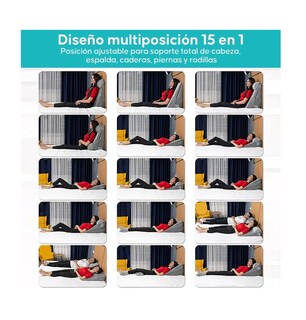 Foto 5 | Foto 5 | Juego De 4 Almohadas Ajustables De Cuña Para Cama Gris Claro