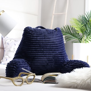 Foto 5 | Foto 5 | Almohada De Lectura Clara Clark Cut Felpa A Rayas Para Niños Azul Marino - Venta Internacional.