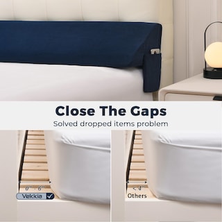 Foto 3 | Foto 3 | Almohada Con Forma De Cuña Vekkia Queen Para Cabecero Relleno De Huecos Azul - Venta Internacional.