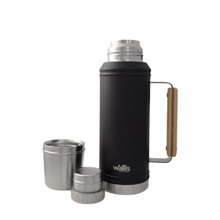 Foto 2 | Foto 2 | Termo Wallis Acero Inoxidable 1100 Ml Negro Mate con Detalles en Madera