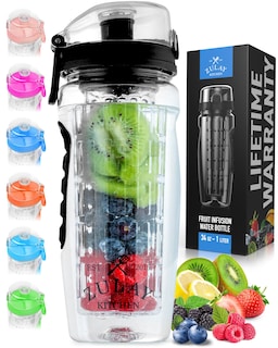 Foto 1 | Foto 1 | Botella De Agua Zulay Fruit Infuser De 1 Litro Con Varilla De Longitud Completa, Color Negro - Venta Internacional.
