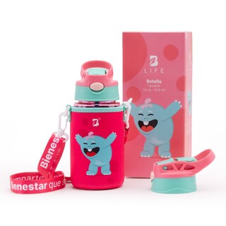 Foto 1 | Foto 1 | Botella De Agua Para Niños | 473 Ml | Con Accesorios Y Correa | Botella Tomatín | B Life.