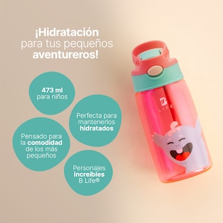 Foto 3 | Foto 3 | Botella De Agua Para Niños | 473 Ml | Con Accesorios Y Correa | Botella Tomatín | B Life.