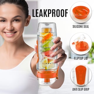 Foto 4 | Foto 4 | Botella de Agua Zulay Kitchen Naranja 1 Litro con Infusor de Fruta - Venta Internacional