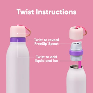 Foto 3 | Foto 3 | Botella De Agua Owala Freesip Twist Con Aislamiento De 700 Ml, Color Rosa Y Morado - Venta Internacional.
