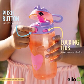 Foto 5 | Foto 5 | Botella De Agua Ello Ellies Plastic Kids De 473 Ml Con Pajita Unicornio - Venta Internacional.