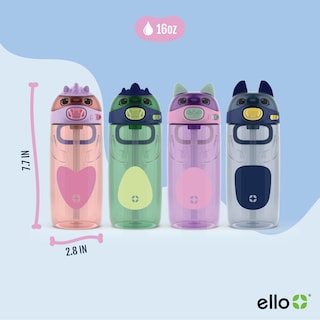 Foto 4 | Foto 4 | Botella De Agua Ello Ellies Plastic Kids De 473 Ml Con Straw Cat - Venta Internacional.