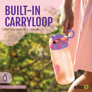 Foto 6 | Foto 6 | Botella De Agua Ello Ellies Plastic Kids De 473 Ml Con Straw Dino - Venta Internacional.