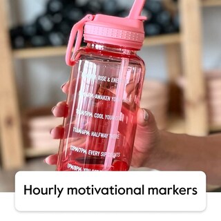 Foto 2 | Foto 2 | Botella De Agua Takeya Motivational De 1 Litro Con Tapa De Pajita Sin Bpa - Venta Internacional.