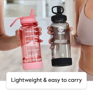 Foto 6 | Foto 6 | Botella De Agua Takeya Motivational De 1 Litro Con Tapa De Pajita Sin Bpa - Venta Internacional.