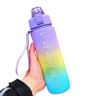Foto 1 | Foto 1 | Botella De Agua Motivacional De 900 Ml Sin Bpa Con Marcadores De Tiempo - Venta Internacional.