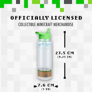 Foto 4 | Foto 4 | Botella De Agua Paladone Minecraft Con Calcomanías Adicionales De 600 Ml - Venta Internacional.