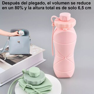 Foto 3 | Foto 3 | Botella Agua Plegable Silicona Eo Safe Imports Esi-8712-1 Rosa