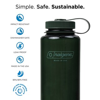 Foto 2 | Foto 2 | Botella De Agua Nalgene Monocromática Sin Bpa Reciclada, 1 Litro, Jade - Venta Internacional.