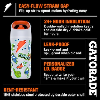 Foto 2 | Foto 2 | Botella De Agua Gatorade Kids' Rookie Metal 350 Ml De Acero Inoxidable - Venta Internacional.