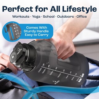 Foto 5 | Foto 5 | Botella De Agua Aquafit Aquafit 64 Oz/1.9 L Con Marcador De Tiempo Gris - Venta Internacional.