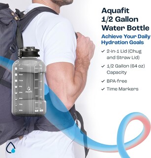 Foto 5 | Foto 5 | Botella De Agua Aquafit Aquafit 1,9 L Con Marcador De Tiempo Sin Bpa - Venta Internacional.