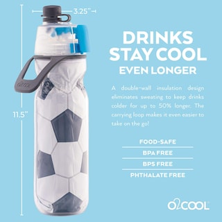 Foto 5 | Foto 5 | Botella De Agua O2cool Mist 'n Sip Misting 2 En 1, 600 Ml, Paquete De 2 - Venta Internacional.