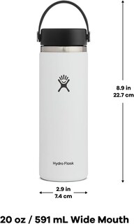 Foto 6 | Foto 6 | Botella De Agua Hydro Flask, 600 Ml, Boca Ancha, Sombra De Luna - Venta Internacional.