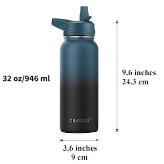 Foto 4 | Foto 4 | Botella De Agua Civago Con Aislamiento De Acero Inoxidable De 950 Ml, Color Azul Marino - Venta Internacional.