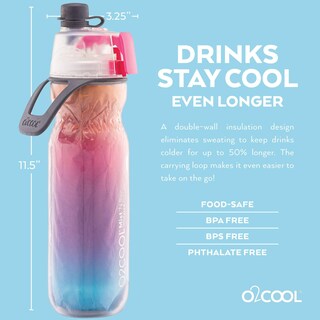 Foto 3 | Foto 3 | Botella De Agua O2cool Arcticsqueeze Insulated Mist 'n Sip, 600 Ml - Venta Internacional.