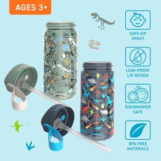 Foto 3 | Foto 3 | Botella De Agua Bentgo Kids Con Diseño De Dinosaurio, 450 Ml, Sin Bpa, Paquete De 2 Unidades - Venta Internacional.