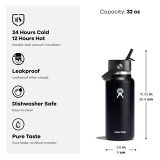 Foto 2 | Foto 2 | Botella De Agua Hydro Flask Con Aislamiento De Acero Inoxidable, 950 Ml - Venta Internacional.
