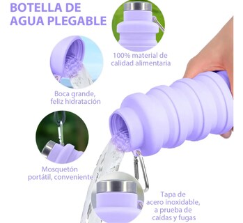 Foto 5 | Foto 5 | Botella Agua Plegable Xtellar Purpura